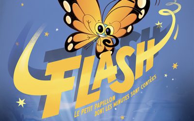 La pièce "Flash le petit papillon dont les minutes sont contées". au programme du théâtre Espace Paris Plaine saison 2026-2027
